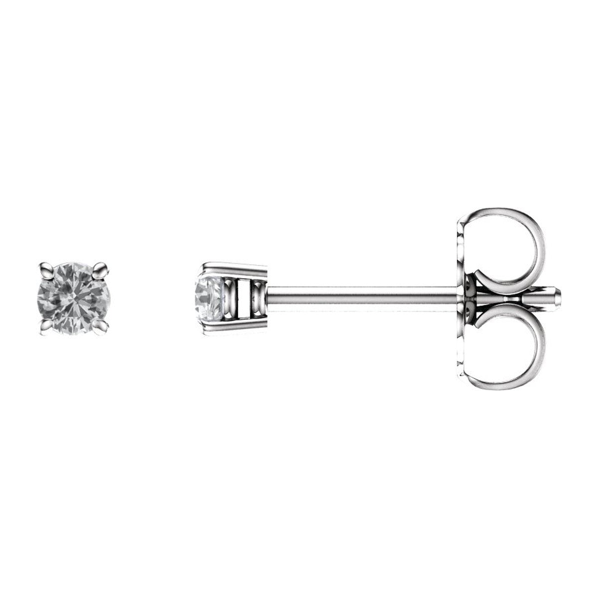 Round Gemstone Stud Earrings