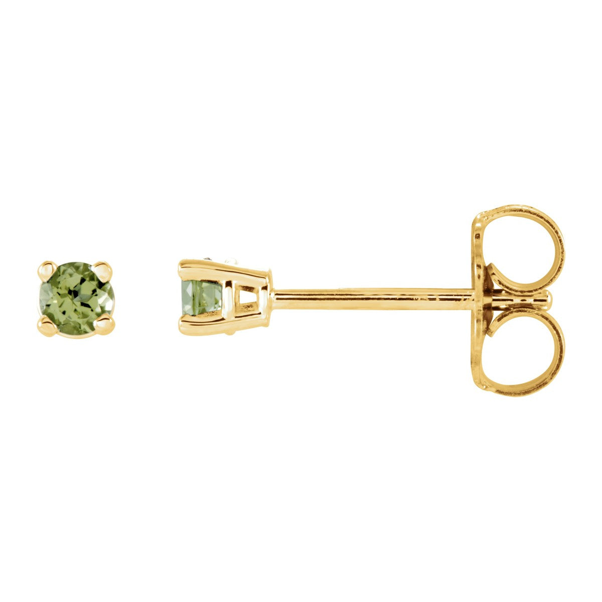 Round Gemstone Stud Earrings