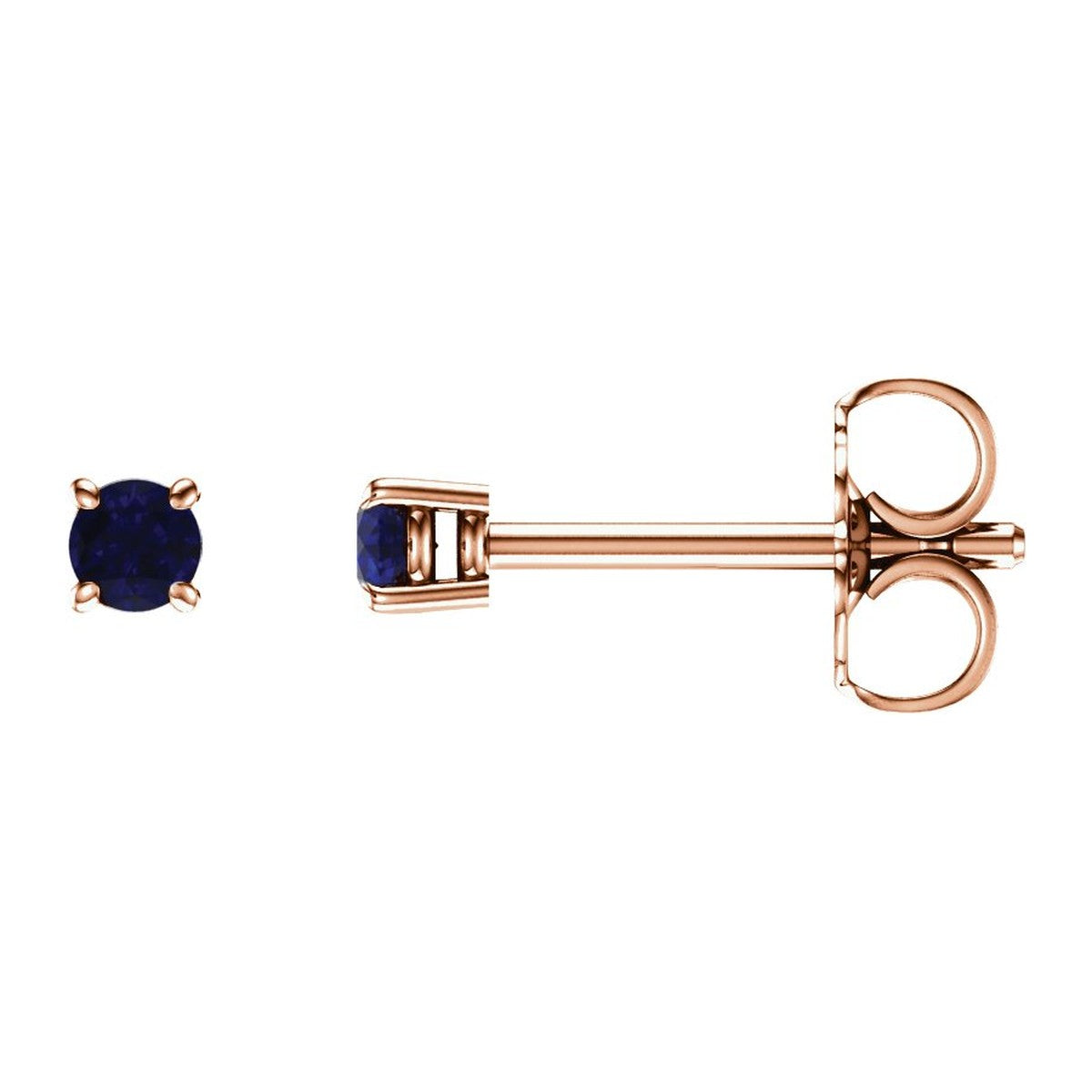 Round Gemstone Stud Earrings