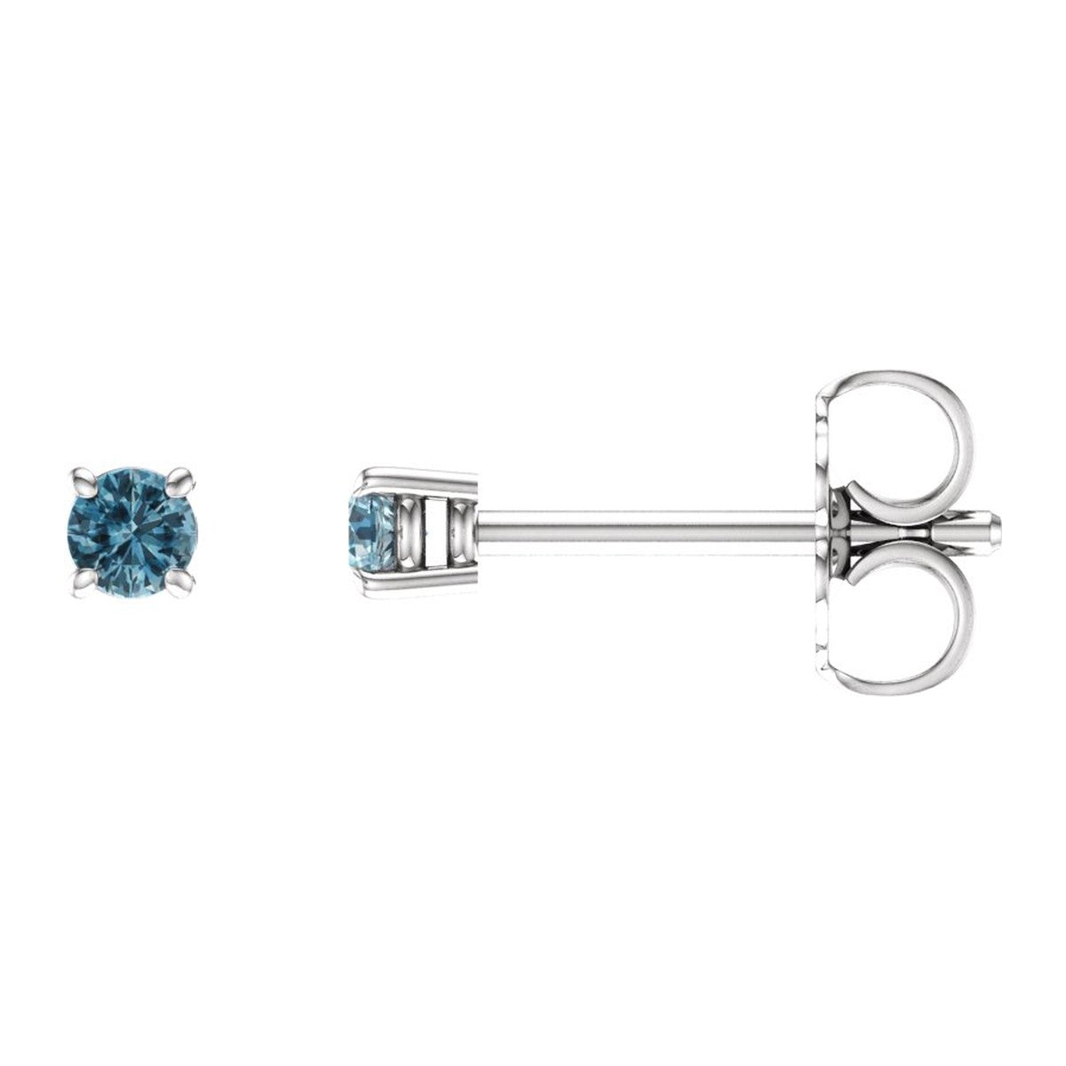 Round Gemstone Stud Earrings