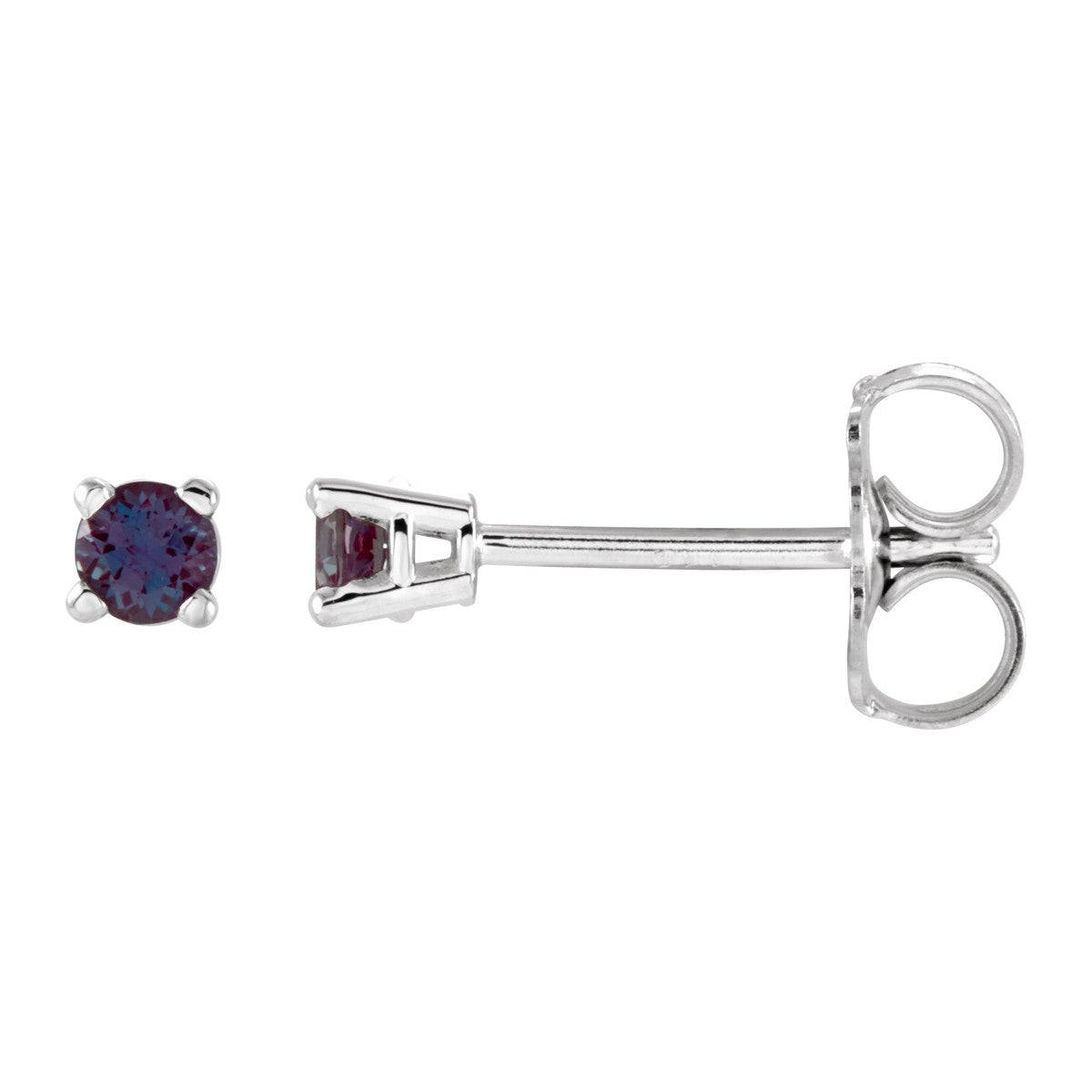 Round Gemstone Stud Earrings