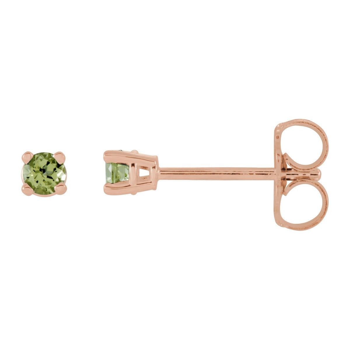 Round Gemstone Stud Earrings