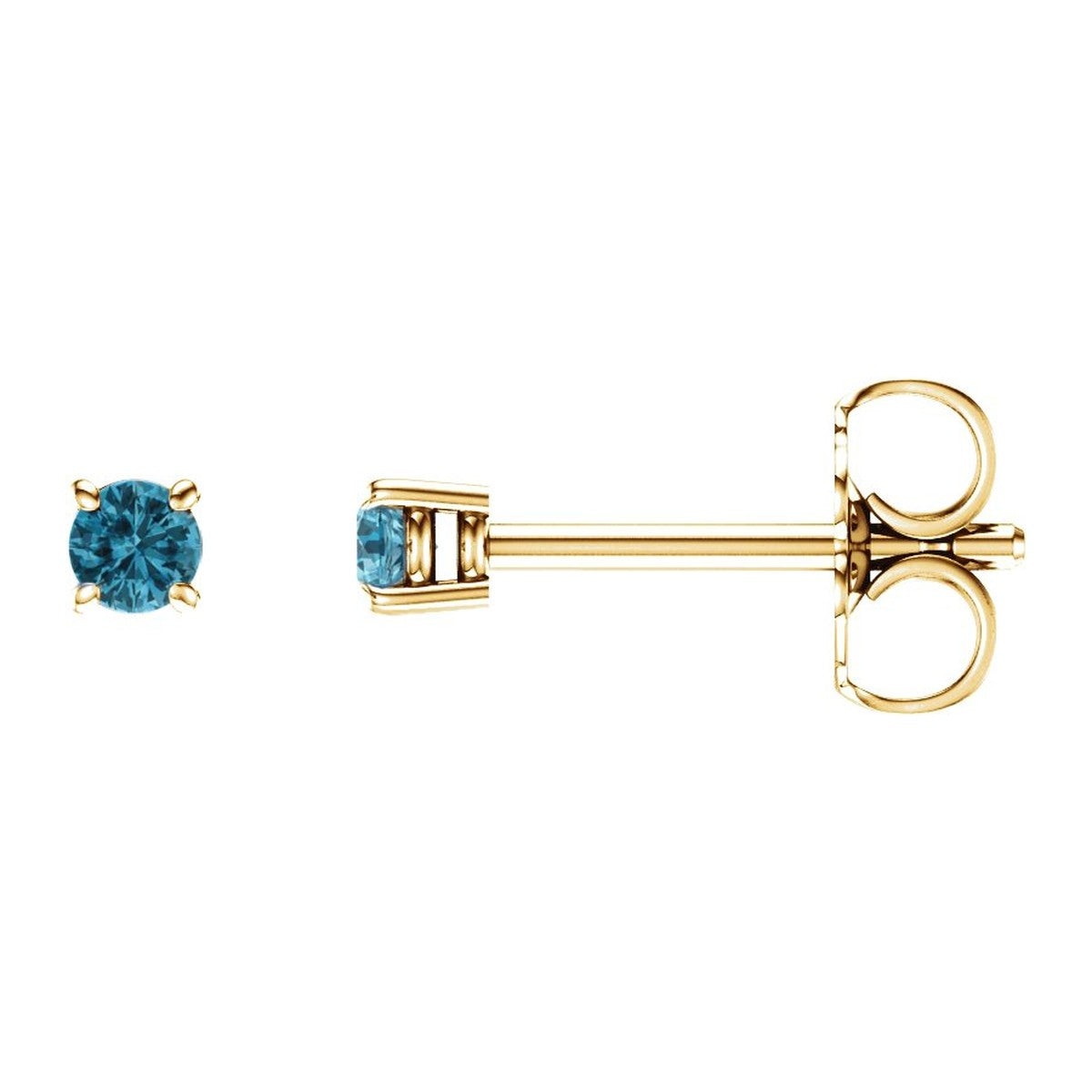 Round Gemstone Stud Earrings