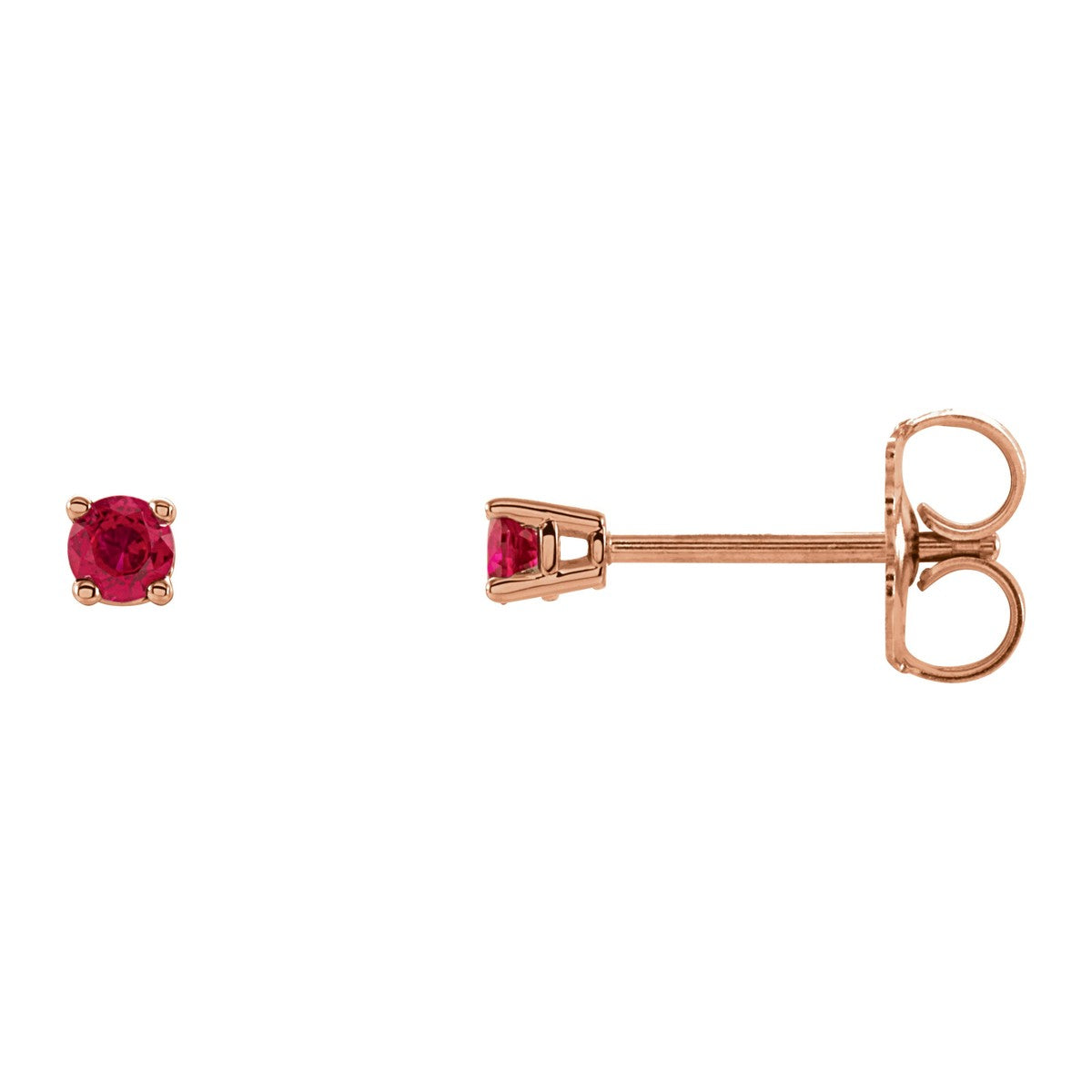 Round Gemstone Stud Earrings