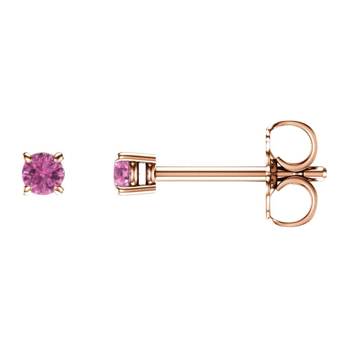 Round Gemstone Stud Earrings