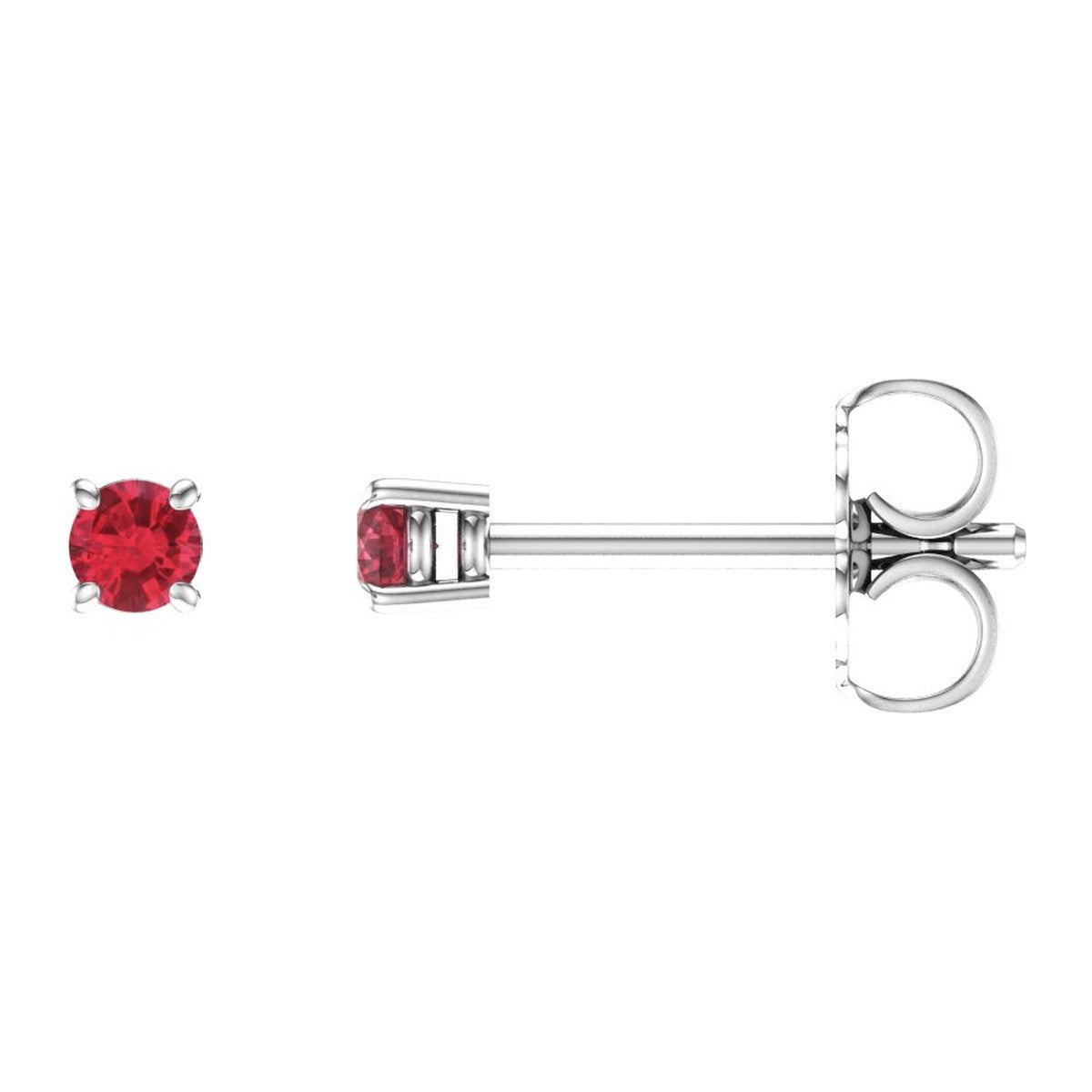 Round Gemstone Stud Earrings