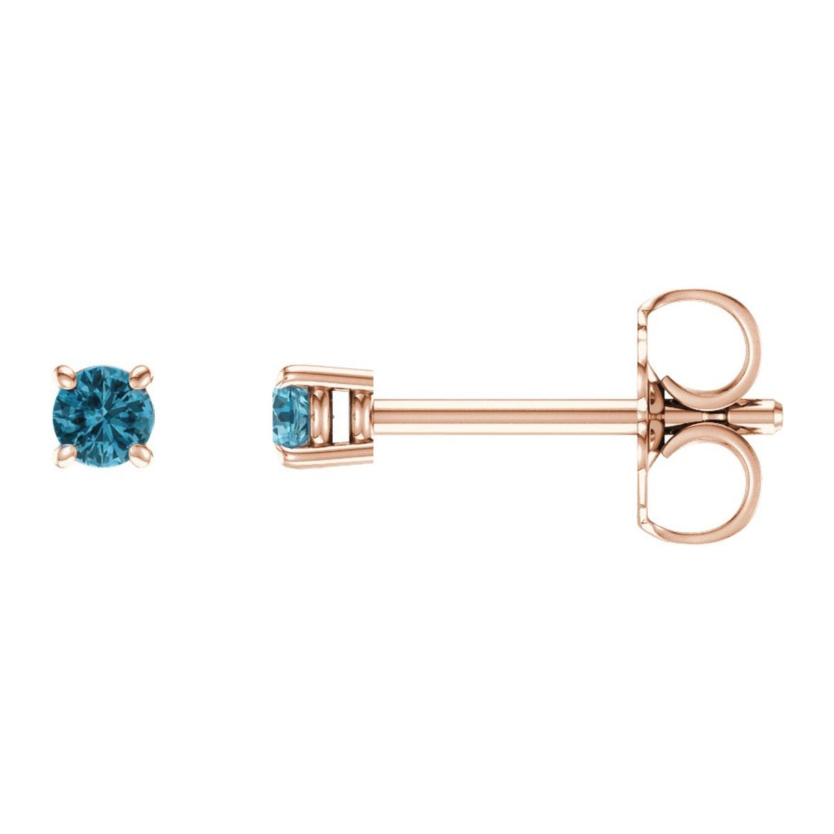 Round Gemstone Stud Earrings