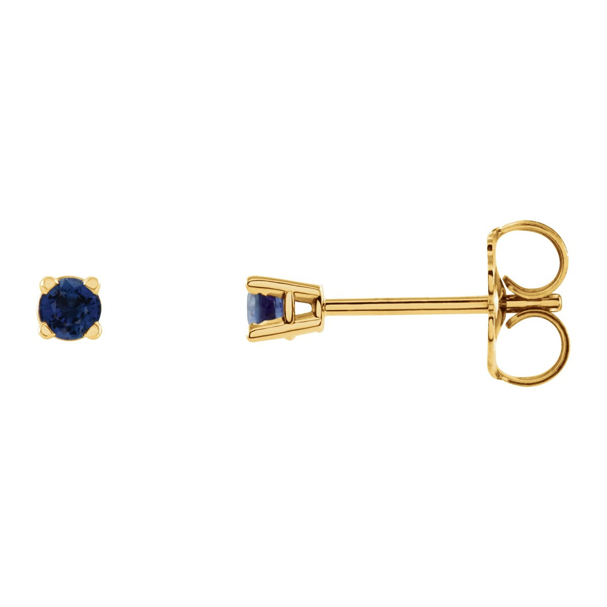 Round Gemstone Stud Earrings