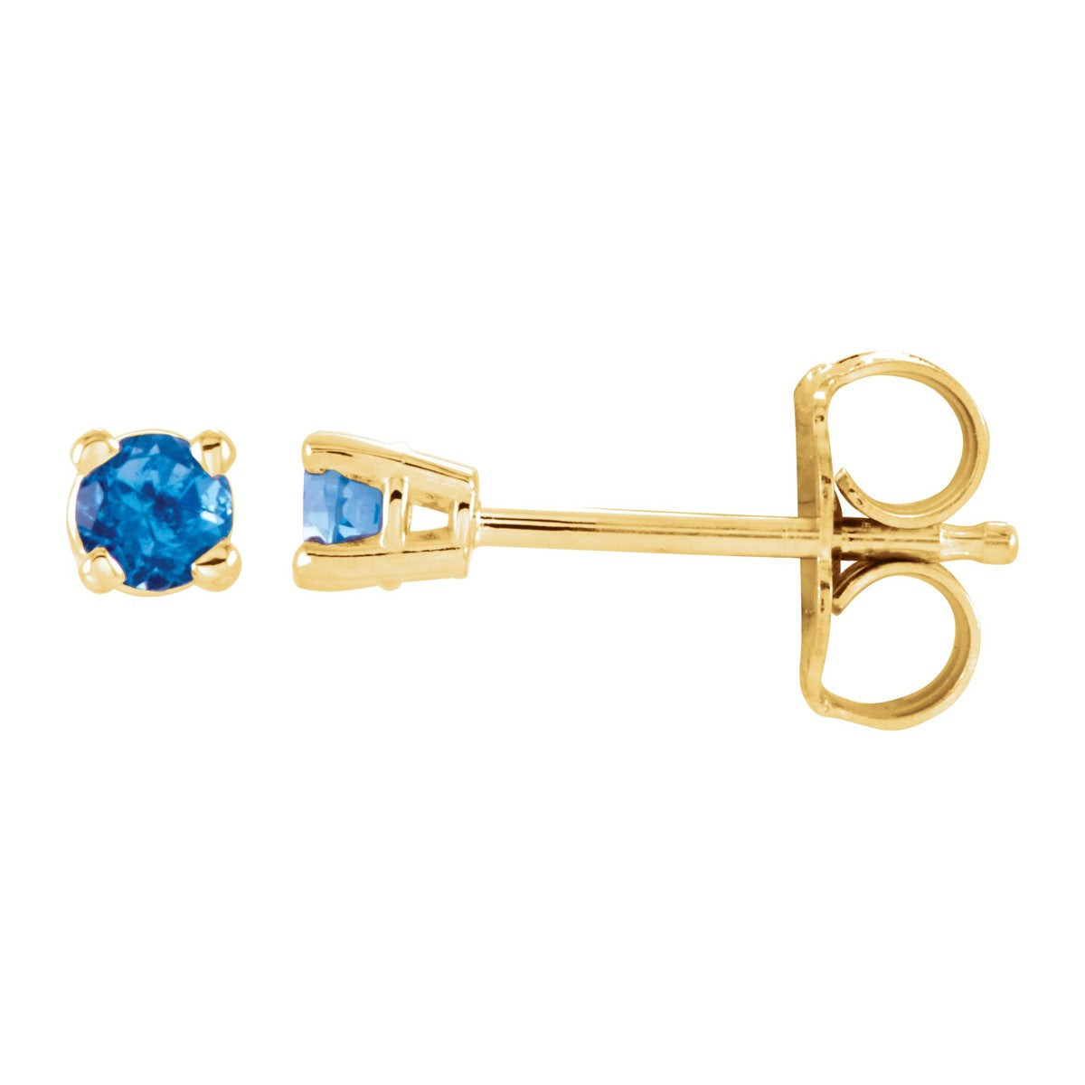 Round Gemstone Stud Earrings