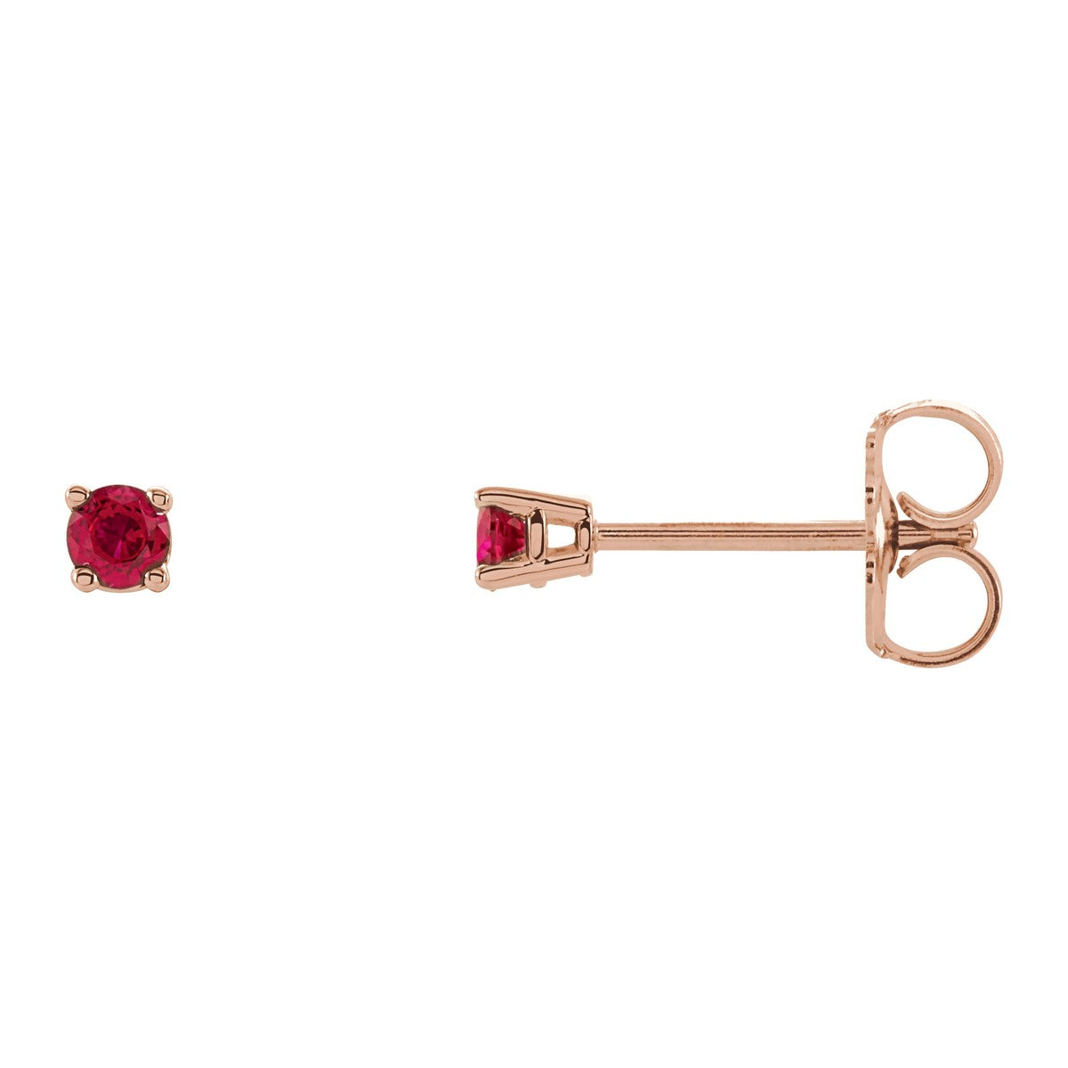 Round Gemstone Stud Earrings