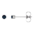 Round Gemstone Stud Earrings
