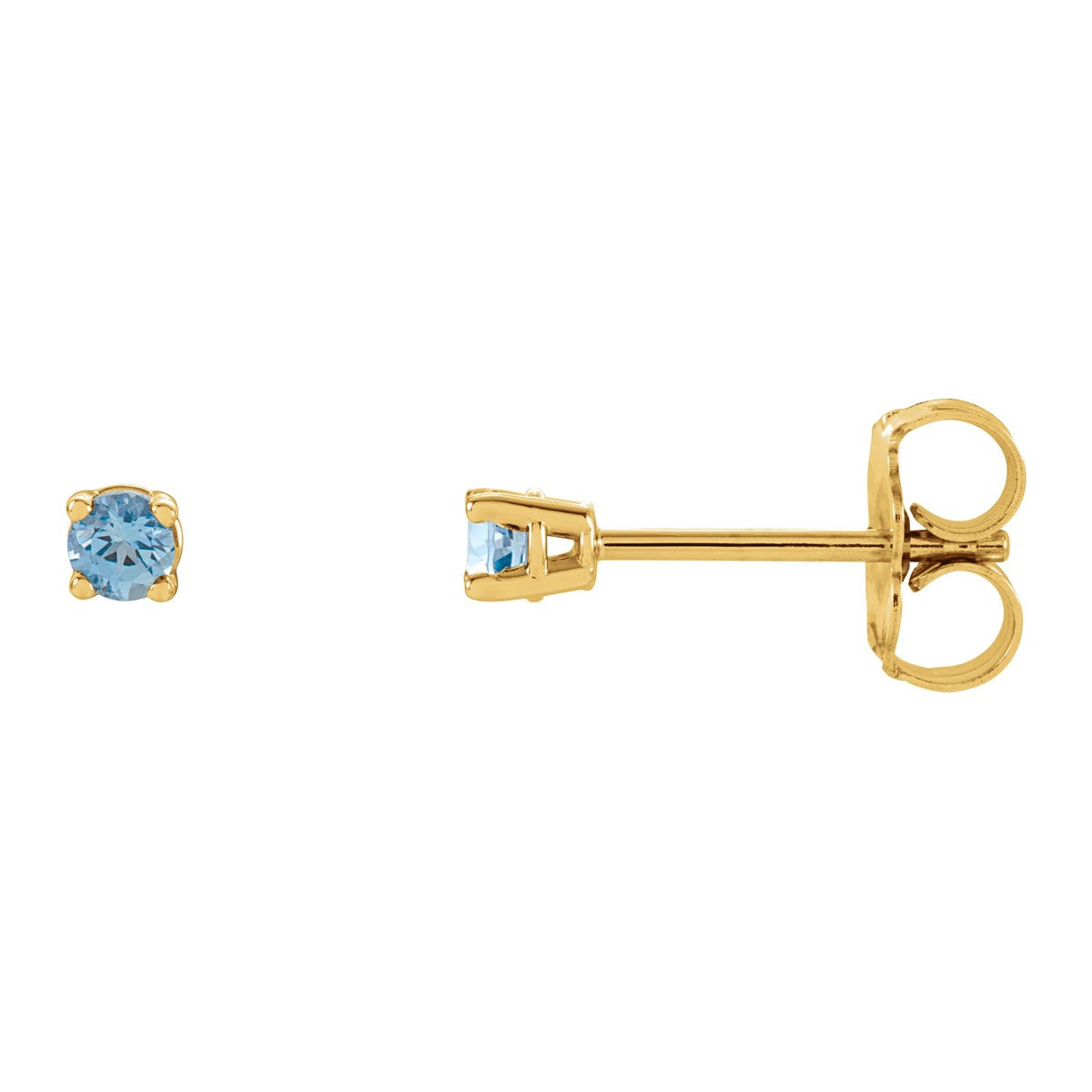 Round Gemstone Stud Earrings