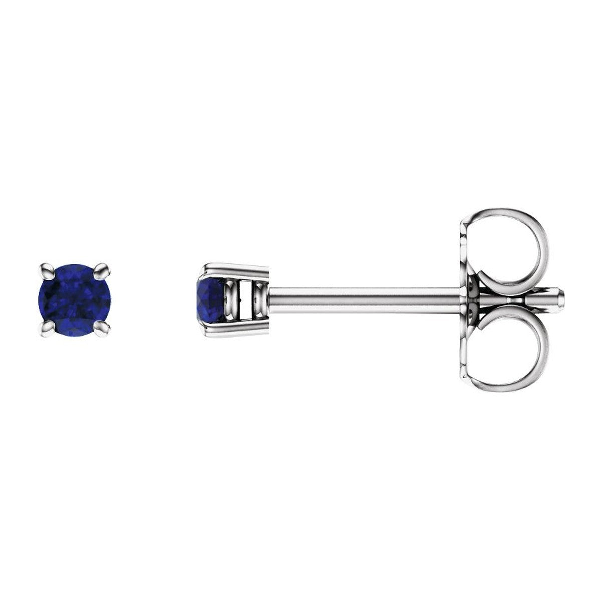 Round Gemstone Stud Earrings