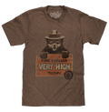 Smokey Fire Danger Very High T-Shirt - Brown
