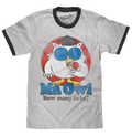 Mr. Owl How Many Licks? Ringer T-Shirt - Gray and Black