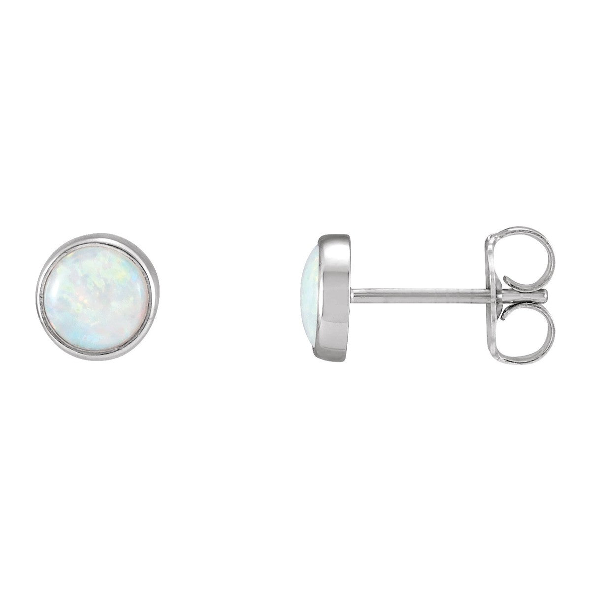 Bezel-Set Cabochon Earrings