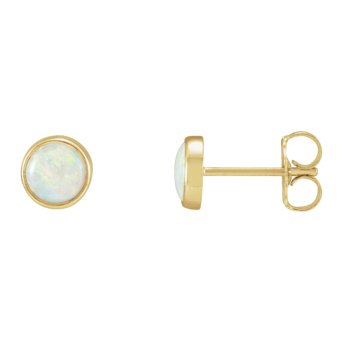 Bezel-Set Cabochon Earrings