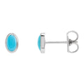Bezel-Set Cabochon Earrings