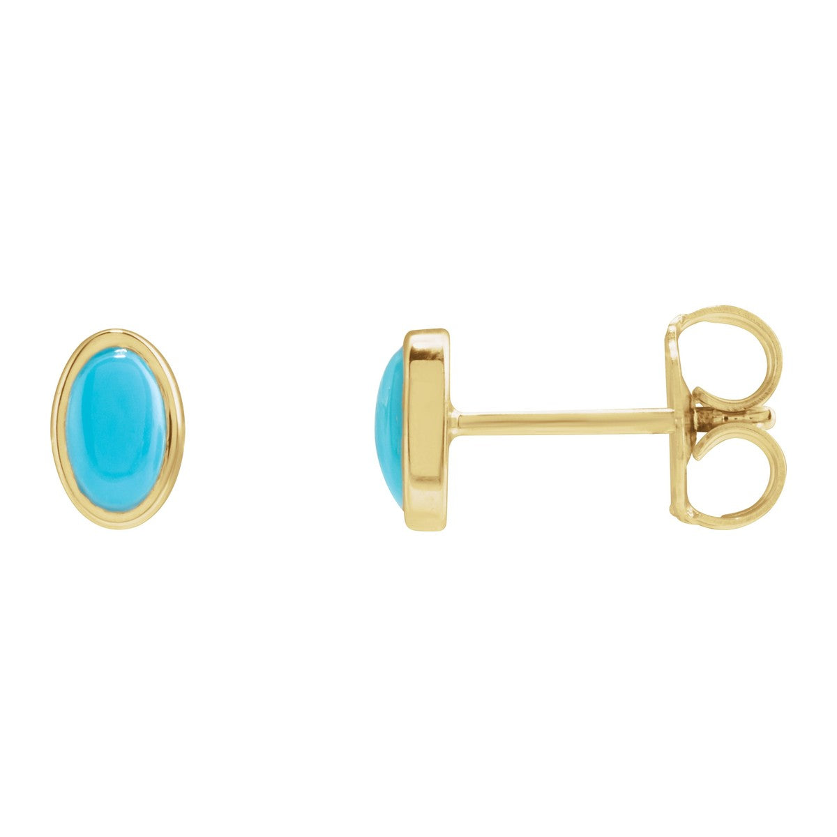 Bezel-Set Cabochon Earrings