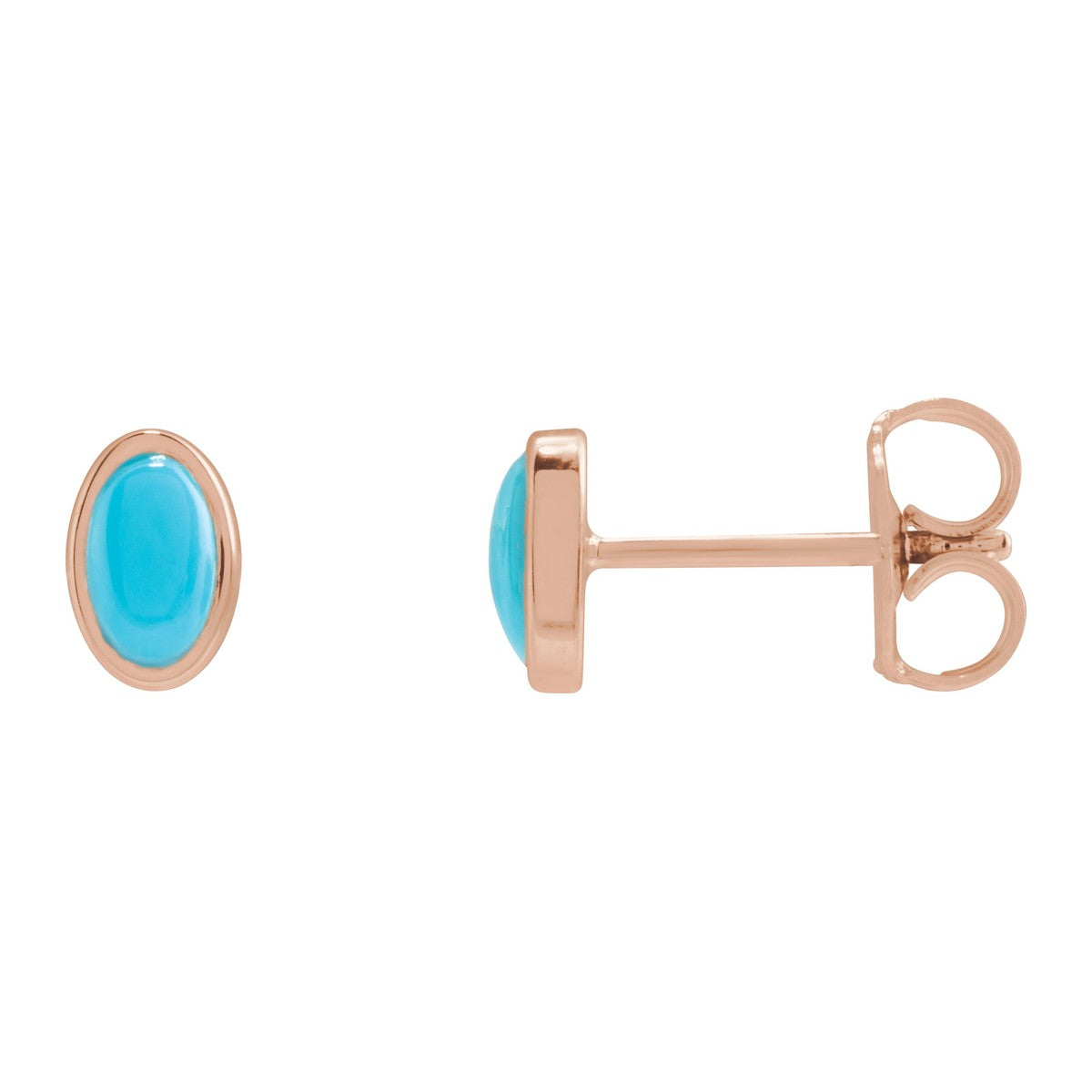 Bezel-Set Cabochon Earrings