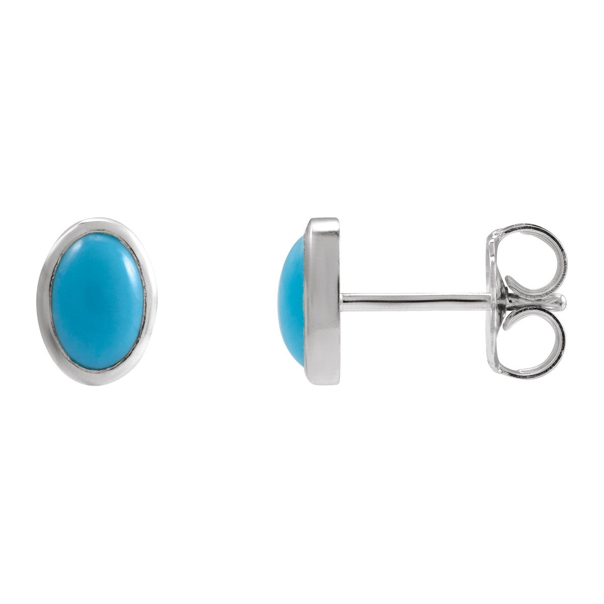 Bezel-Set Cabochon Earrings