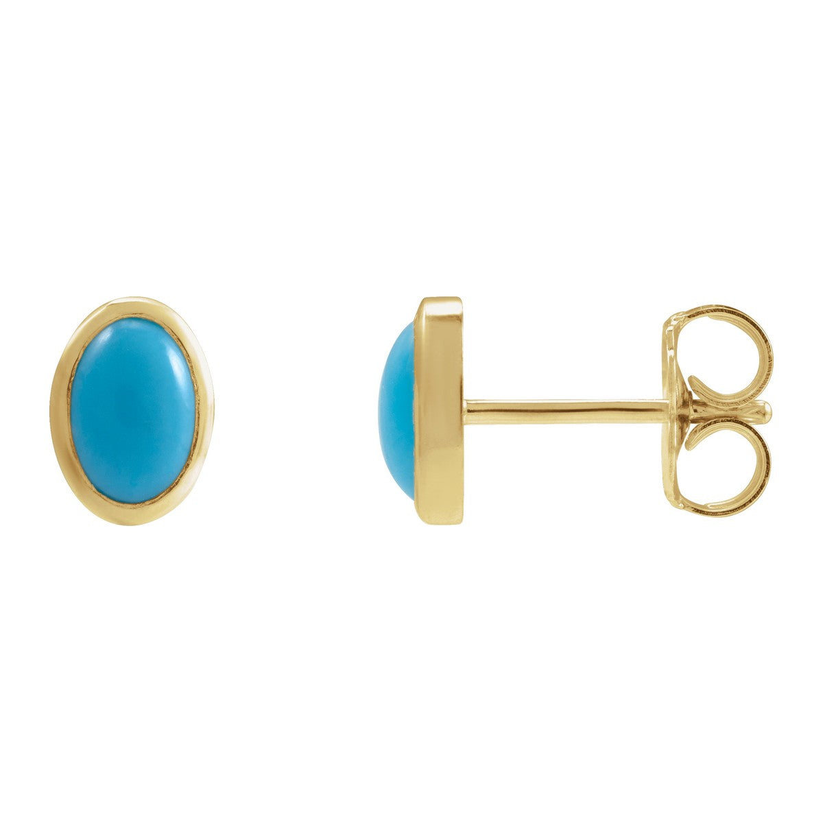 Bezel-Set Cabochon Earrings