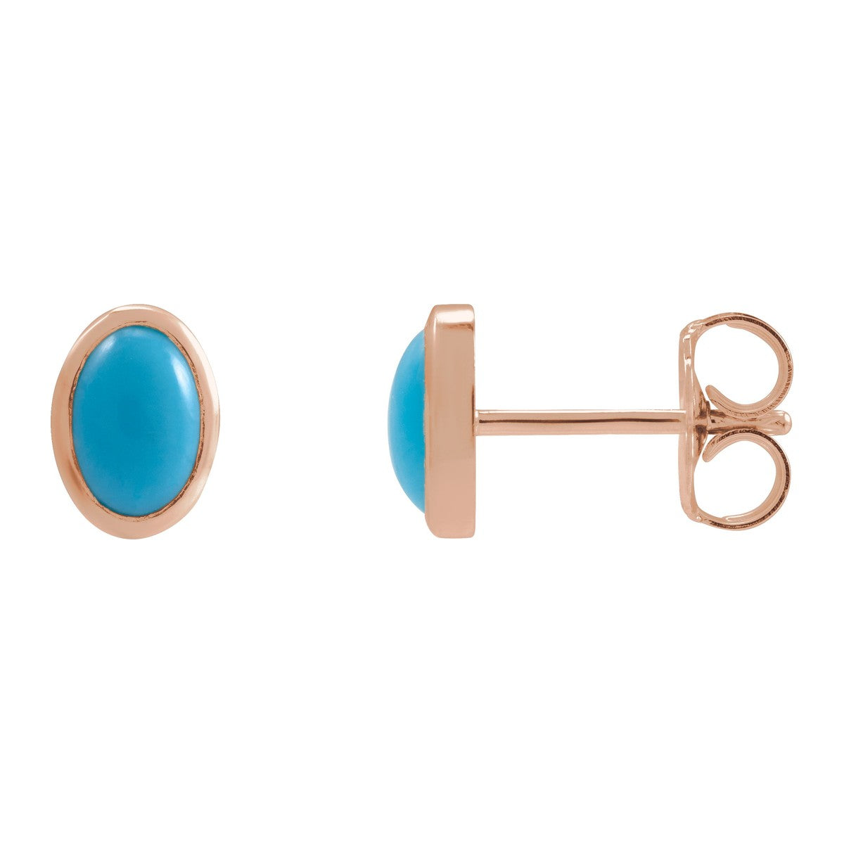 Bezel-Set Cabochon Earrings
