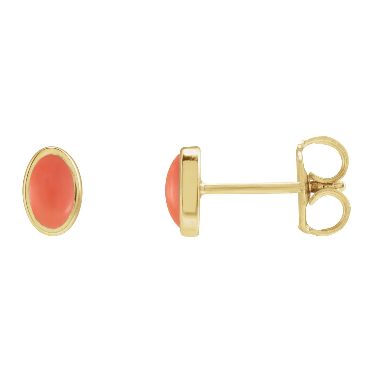 Bezel-Set Cabochon Earrings