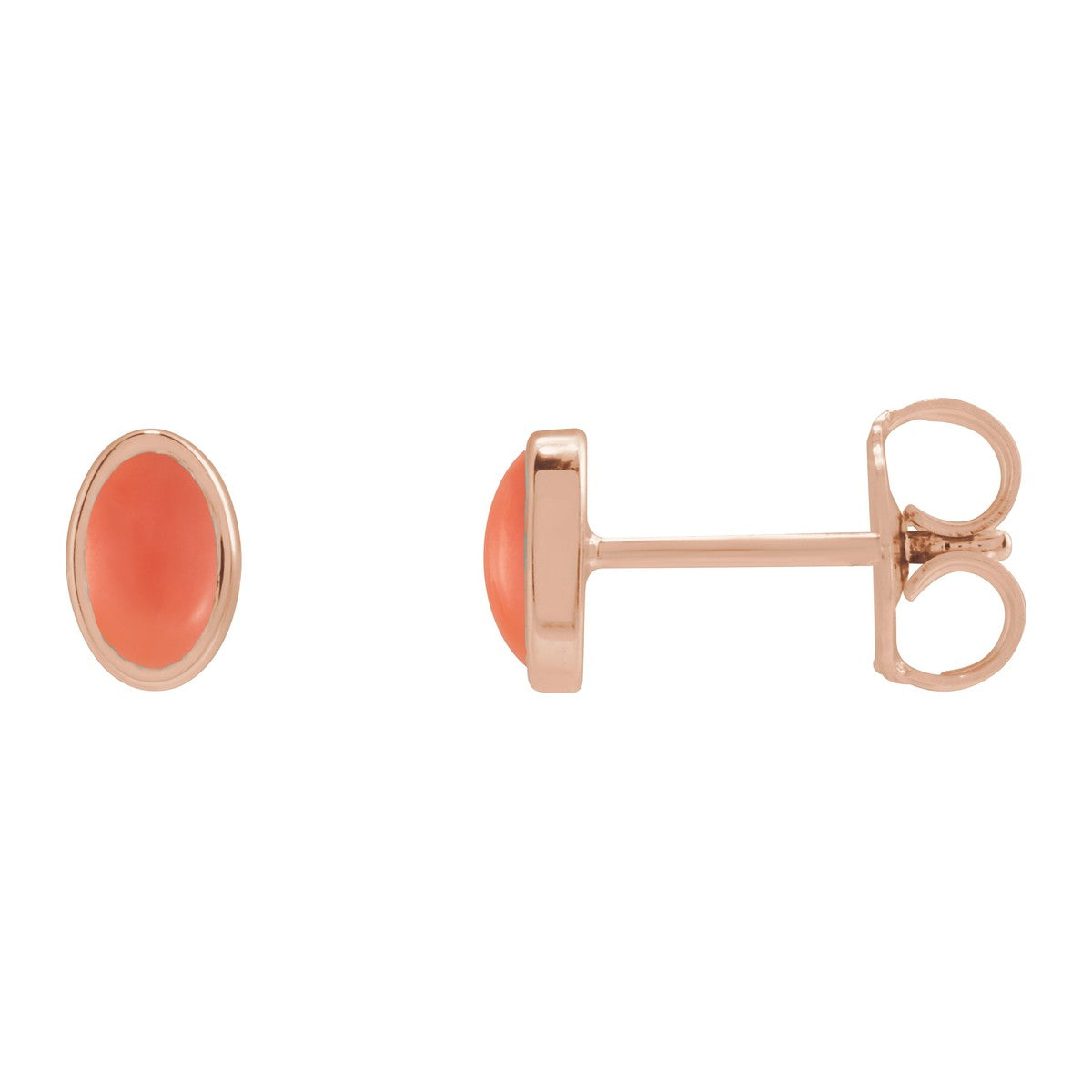 Bezel-Set Cabochon Earrings