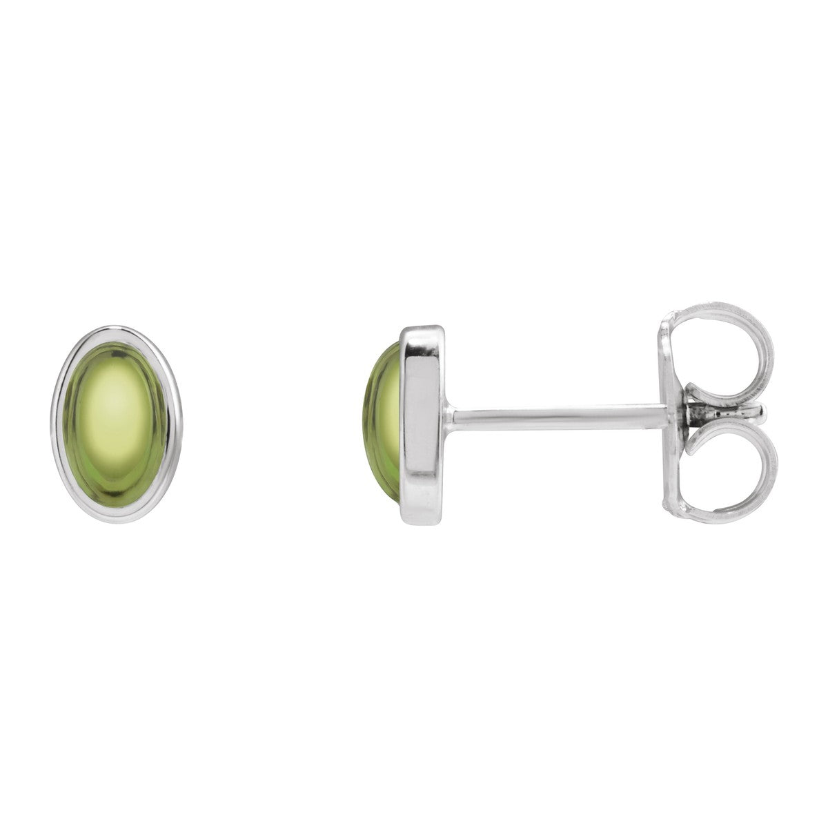 Bezel-Set Cabochon Earrings