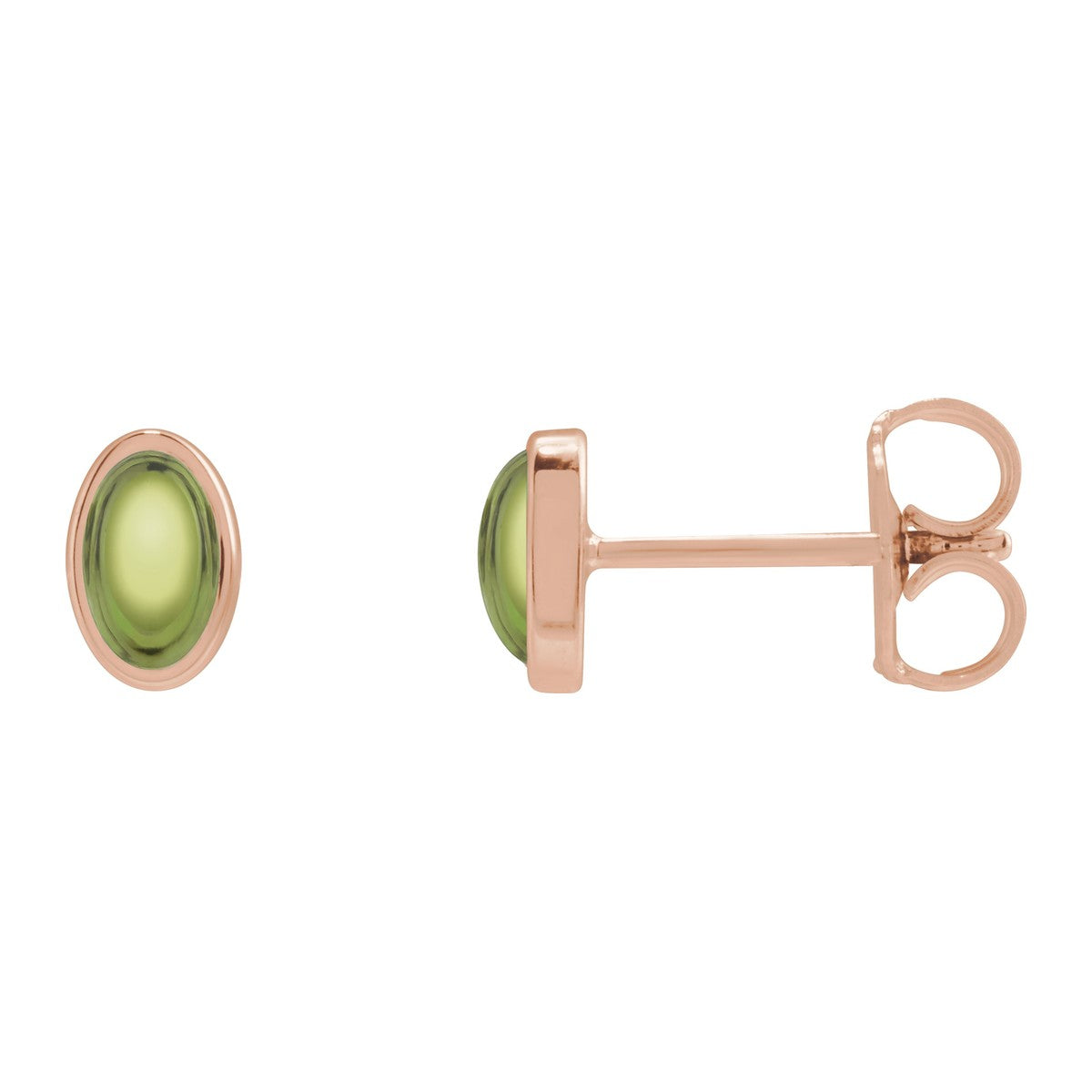 Bezel-Set Cabochon Earrings