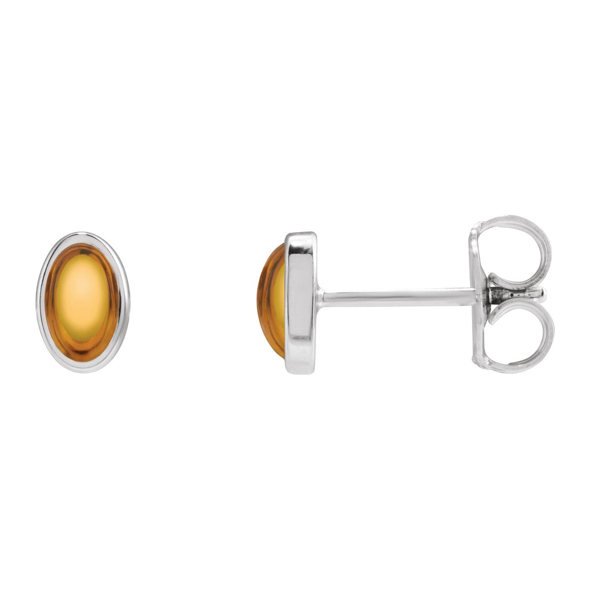 Bezel-Set Cabochon Earrings