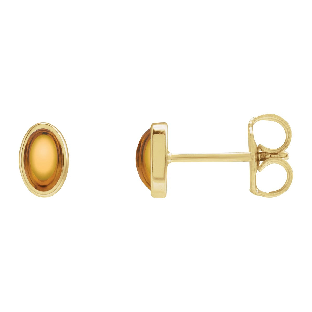 Bezel-Set Cabochon Earrings