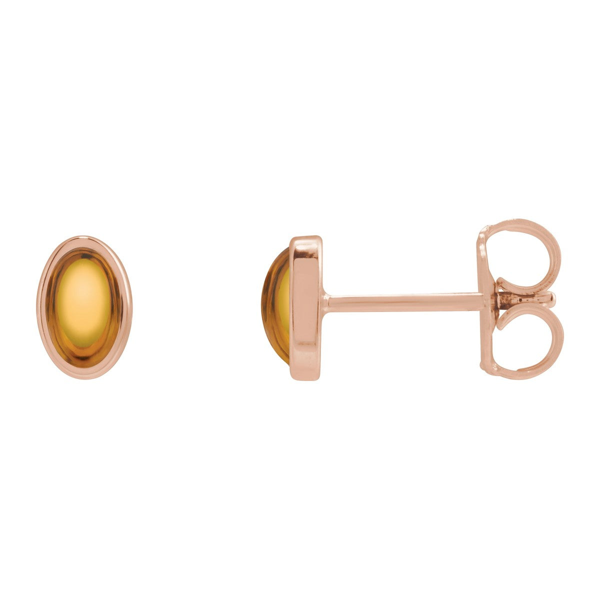Bezel-Set Cabochon Earrings