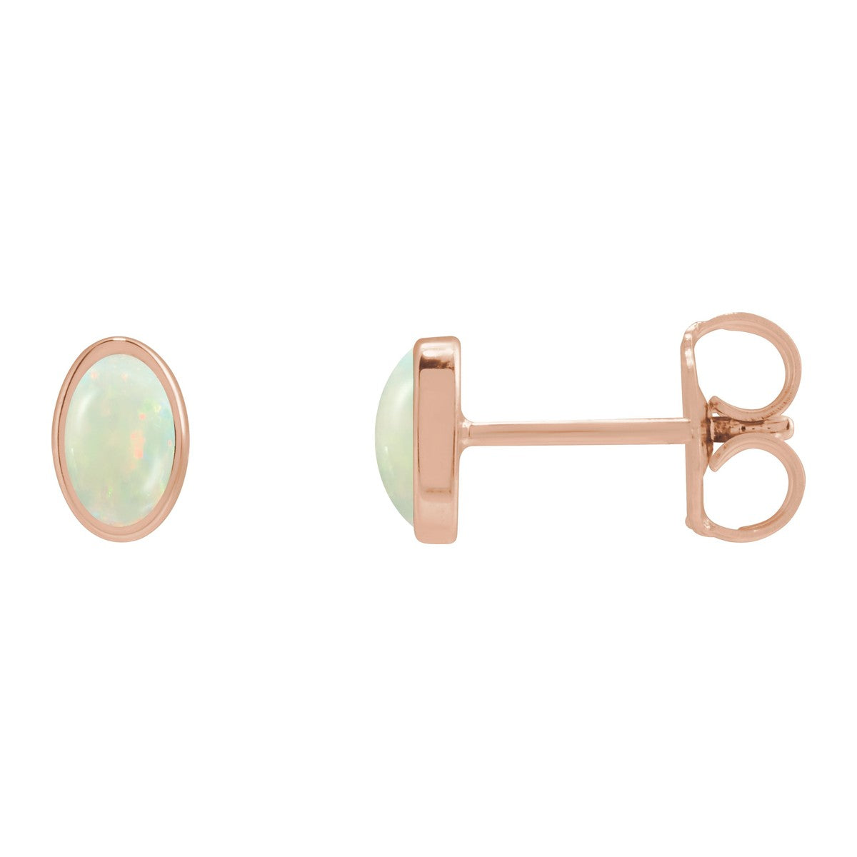 Bezel-Set Cabochon Earrings