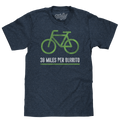 38 Miles Per Burrito Bike T-Shirt - Blue