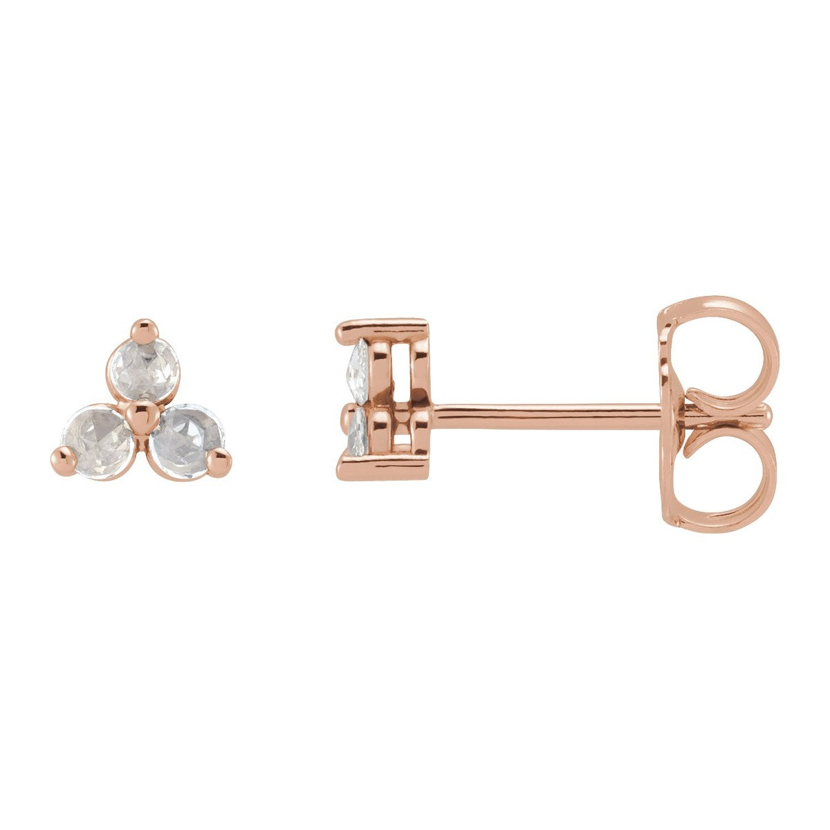 Three-Stone Diamond Earrings