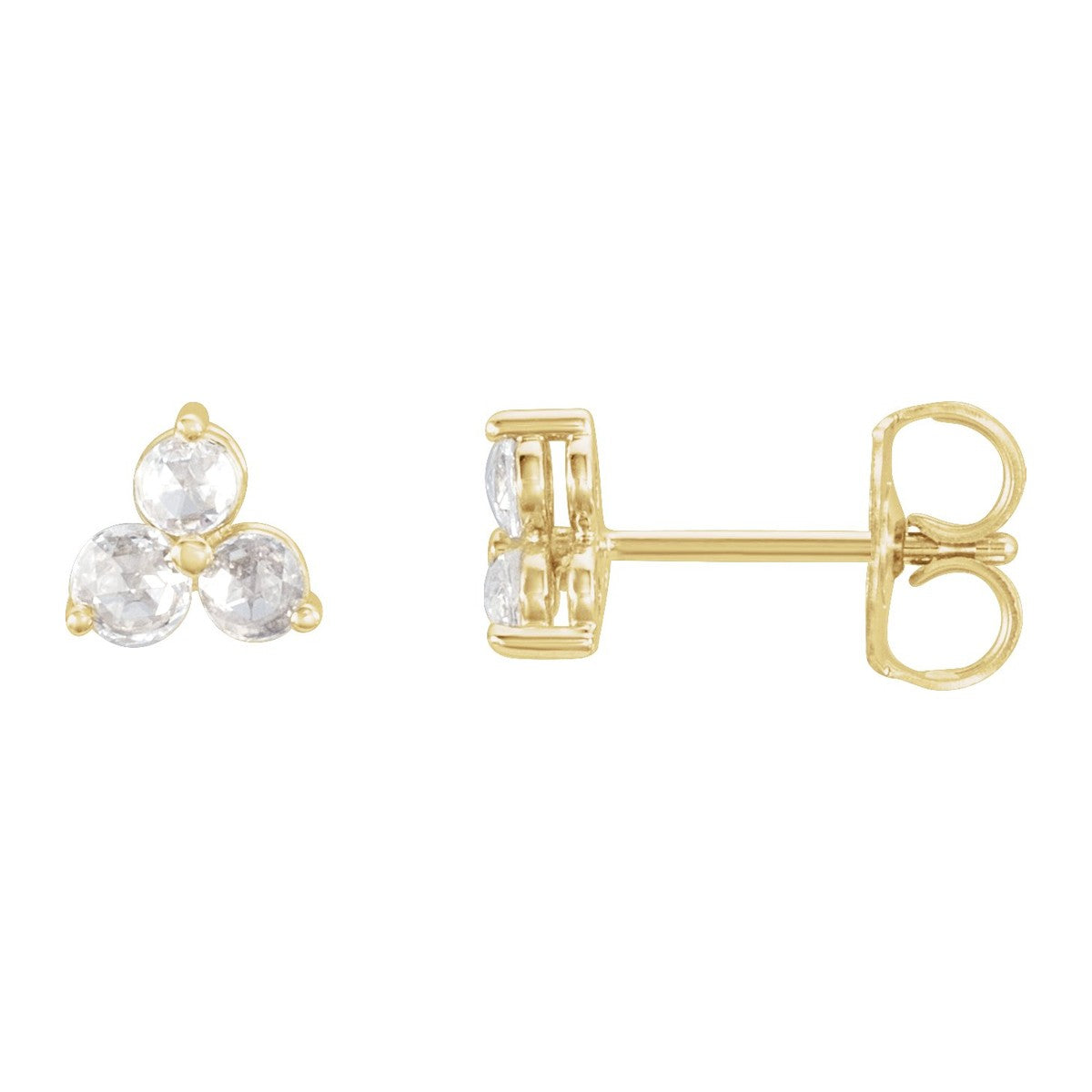 Three-Stone Diamond Earrings