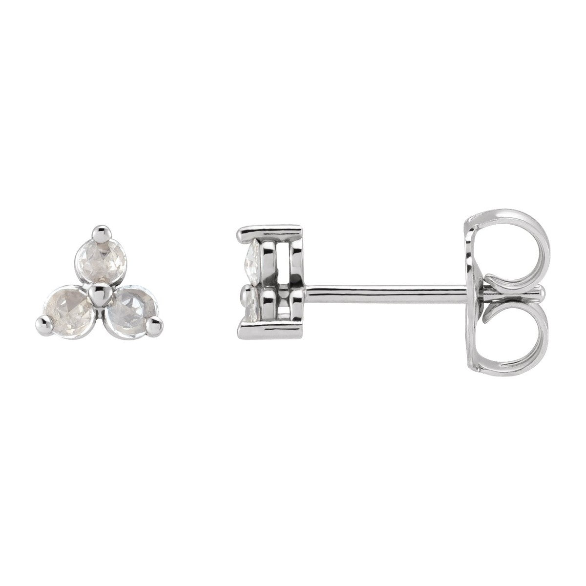 Three-Stone Diamond Earrings