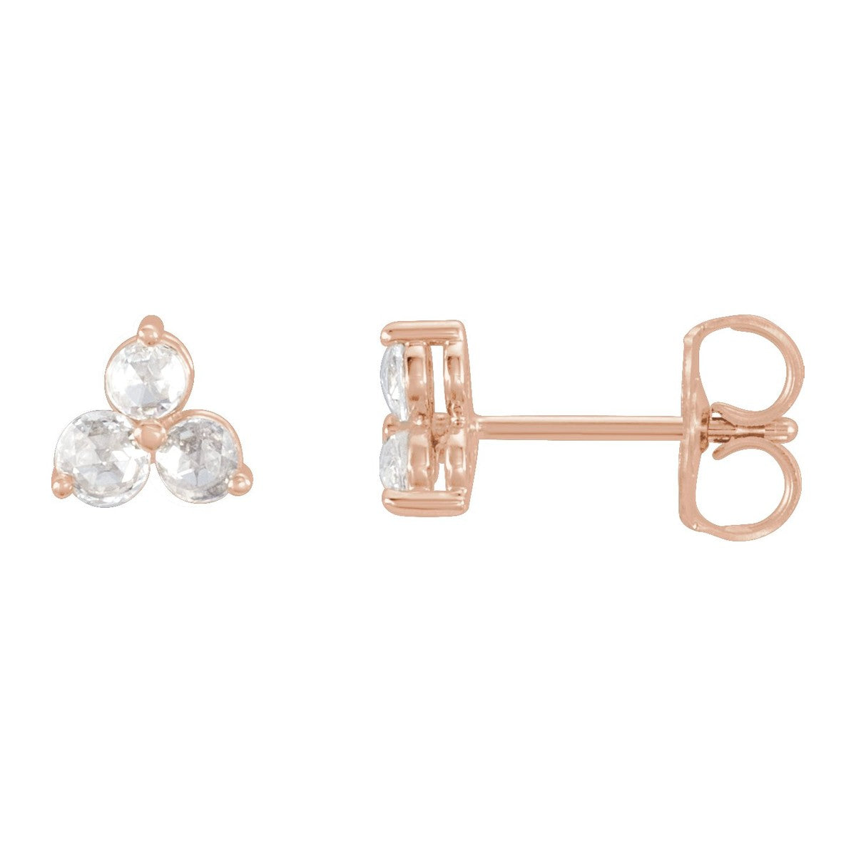 Three-Stone Diamond Earrings