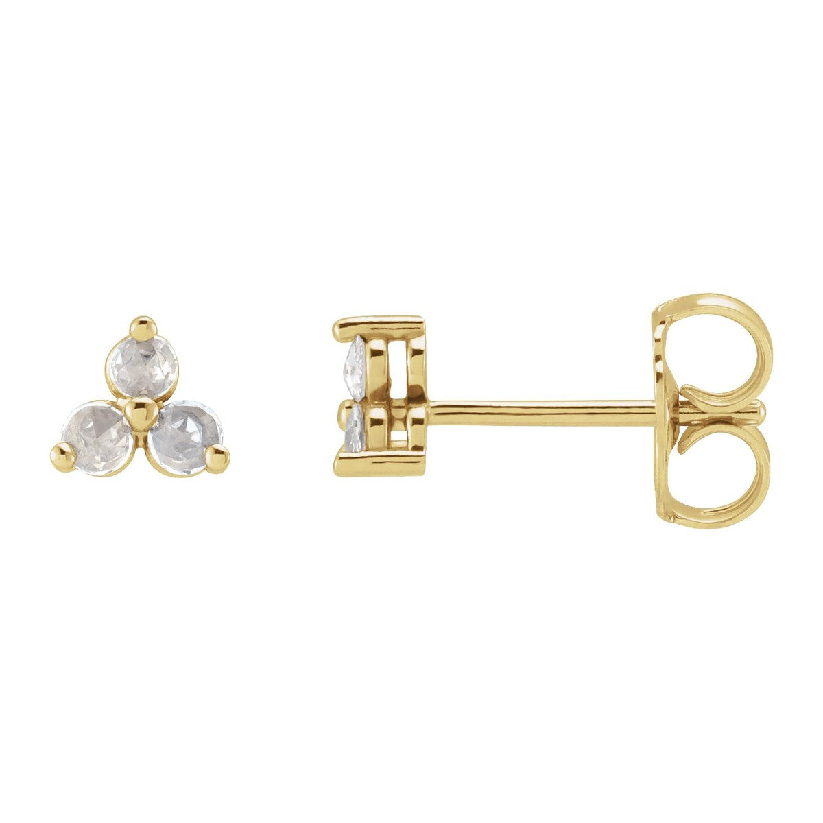 Three-Stone Diamond Earrings