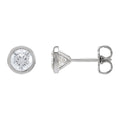 Bezel-Set Diamond Stud Earrings