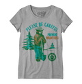 Smokey Bear Please Be Careful Prevent Wildfires  Women's Scoopneck T-Shirt - Gray