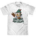 Woodsy Owl Give a Hoot Don't Pollute on Recycled T-Shirt - White