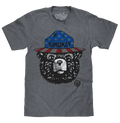 Patriotic Smokey Bear T-Shirt - Gray