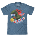 Bazooka Bubble Gum Dinosaur T-Shirt - Cabo Blue