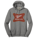 Miller High Life Beer Logo Hooded Sweatshirt - Oxford Gray