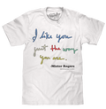 Mister Rogers "I Like You Just The Way You Are" T-Shirt - White
