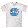 Distressed NASA Logo T-Shirt - White