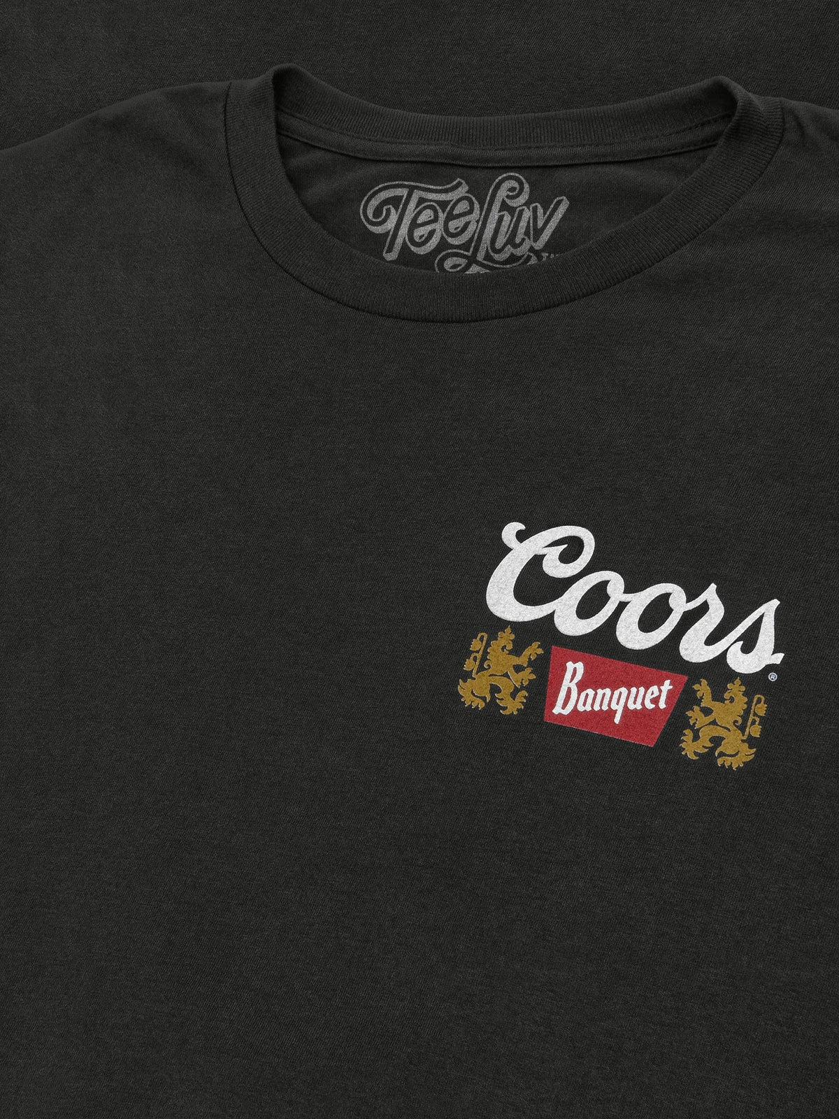 Coors Banquet Golden Colorado Left Chest Front and Back Beer T-Shirt Shirt - Vintage Black